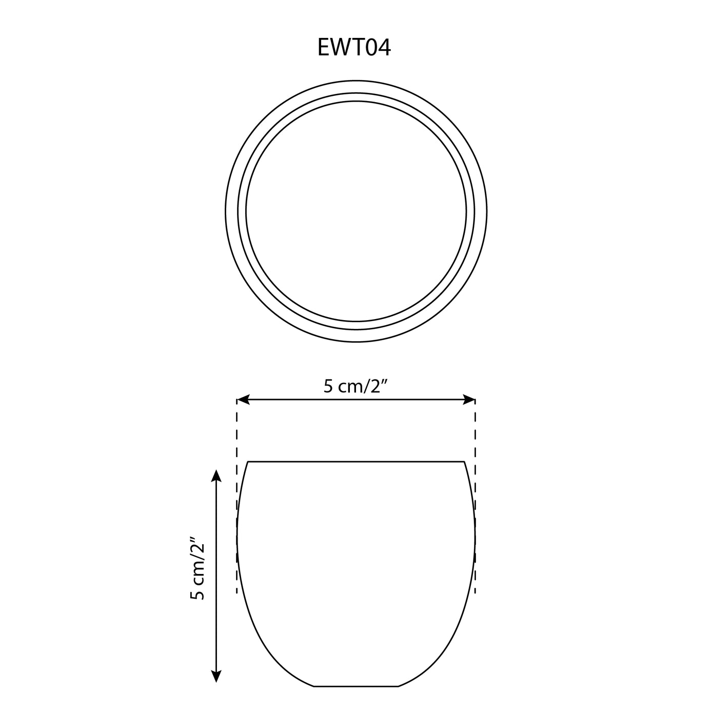 Stoneware shot cup- 2.4 oz