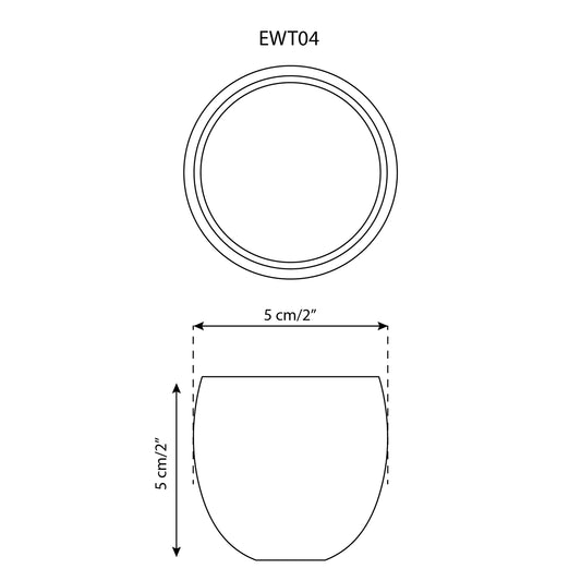Stoneware shot cup- 2.4 oz