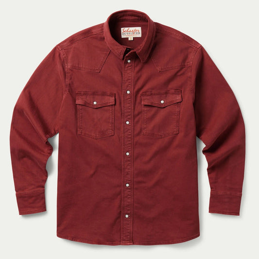 Western Denim Snap Shirt - Rust