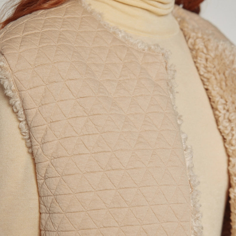 Cropped Sherpa Reversible Vest (Copy)
