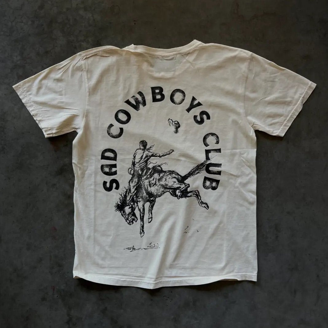 Sad Cowboy Club Tee - Natural