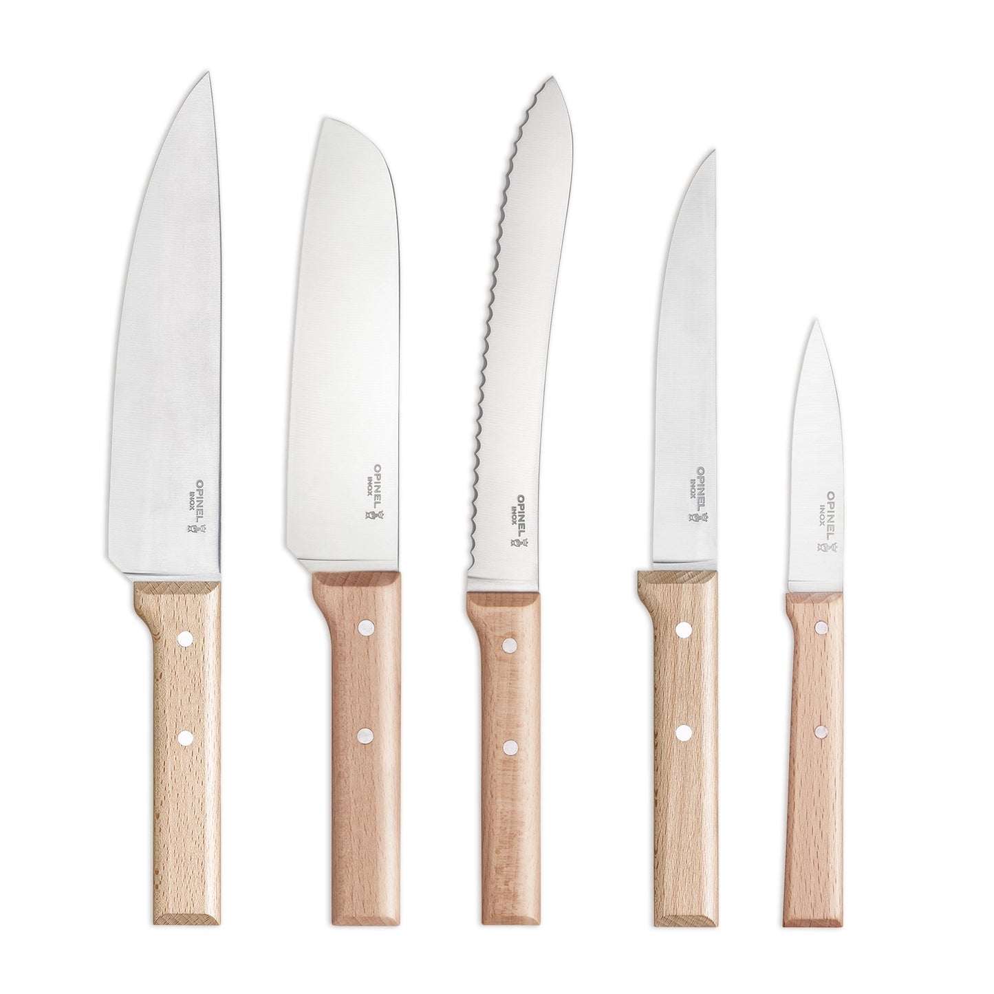 Opinel Parallel Knife Block With Bread Knife