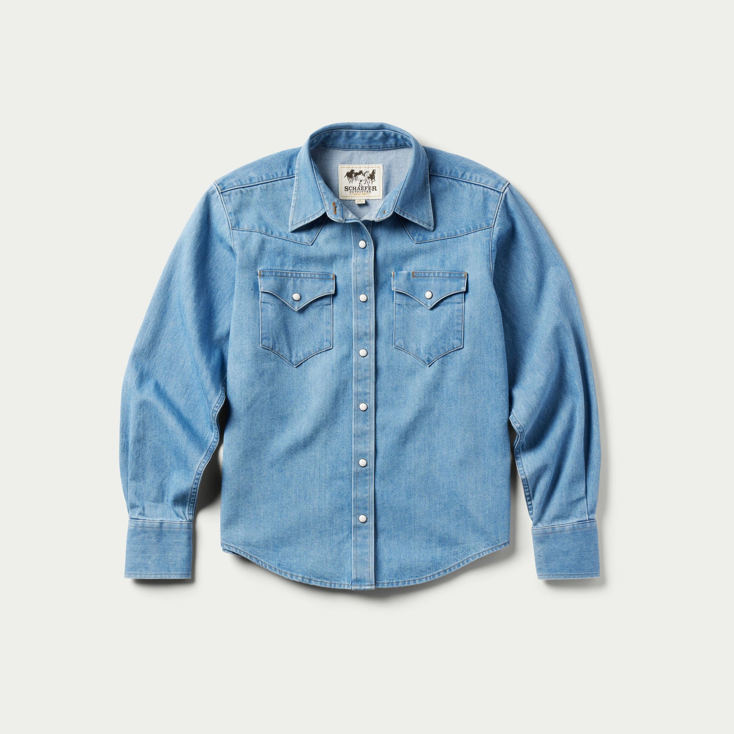 Western Denim Pearl Snap Shirt