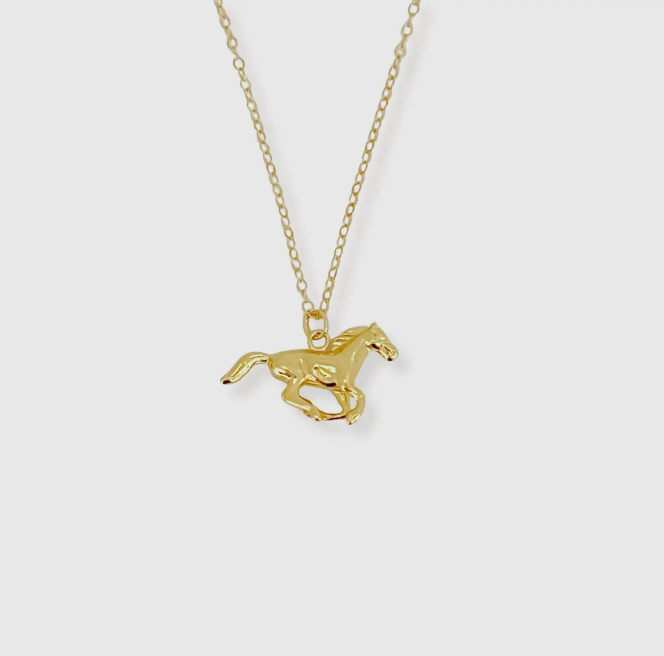 Gold-filled Horse Charm Necklace