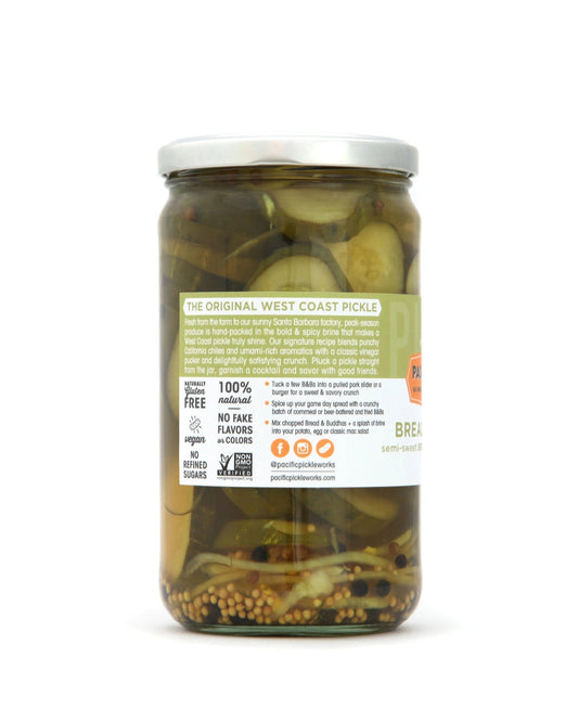 Bread and Buddhas - Semi-Sweet Bread & Butter Style Pickles