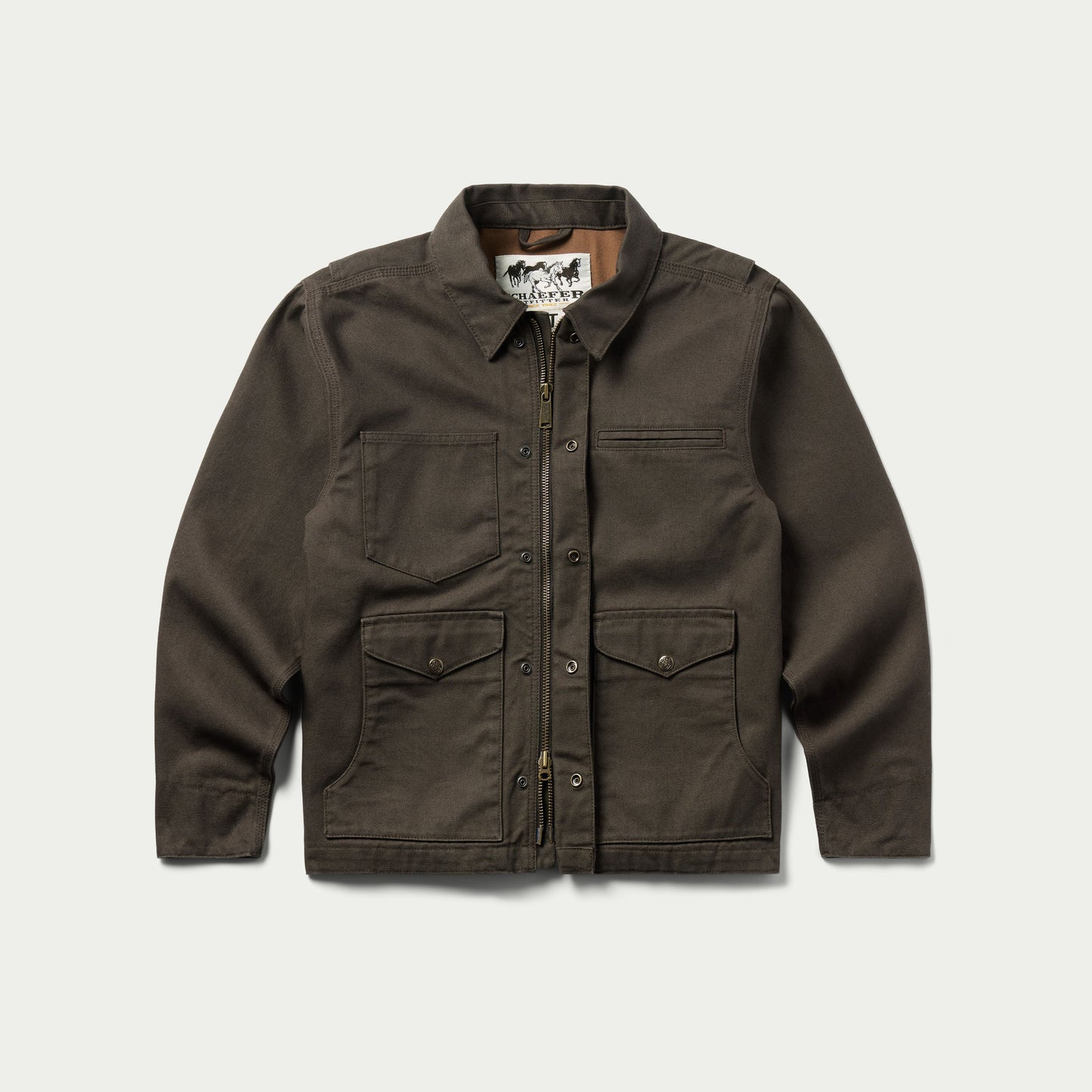 Zip Lined Canvas Jacket - Wood