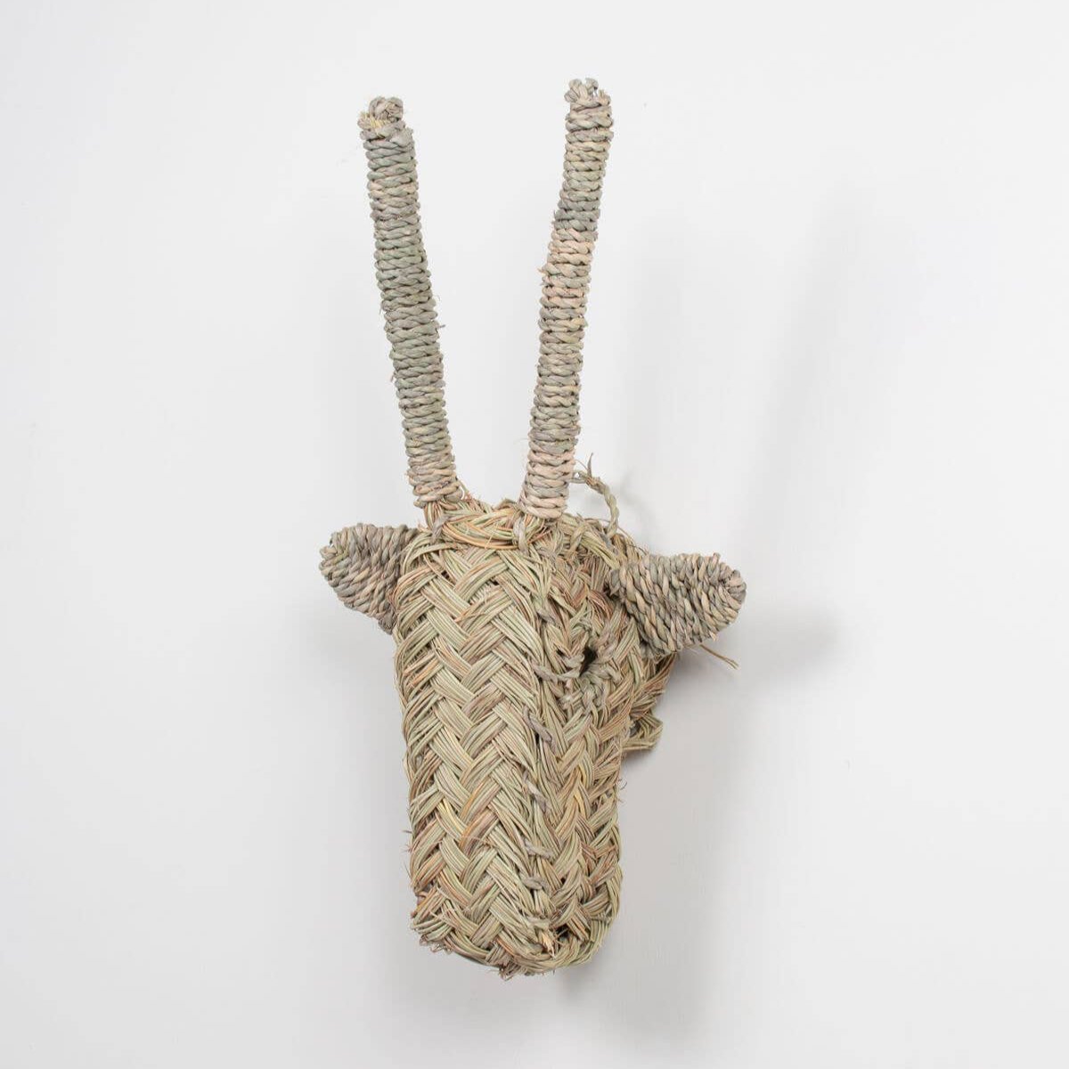 Mini Woven Animal Head - Gazelle