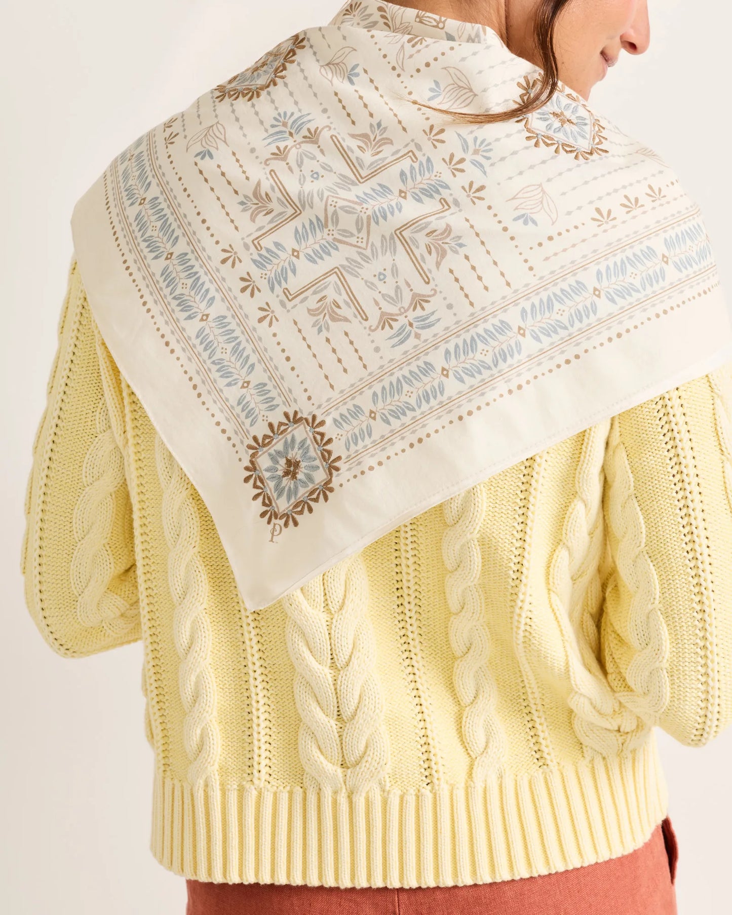 Laurel Grove Embroidered Bandana