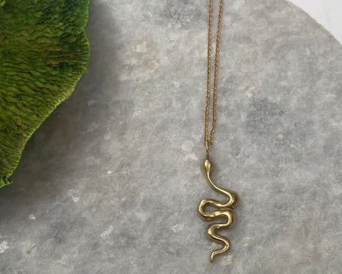 Brass Snake Necklace