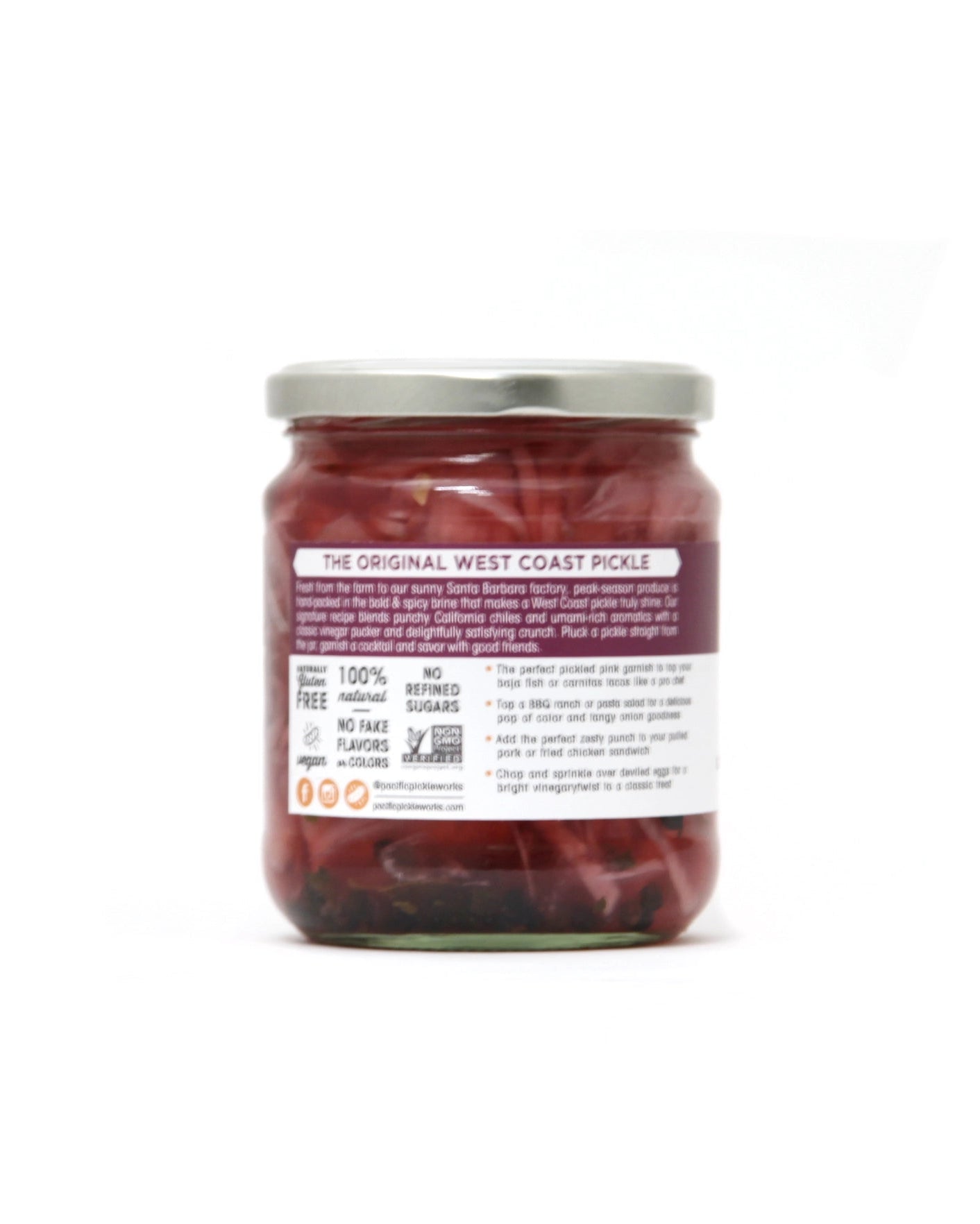 Pickled in Pink - Sliced Red Onion with Jalapeño & Habanero