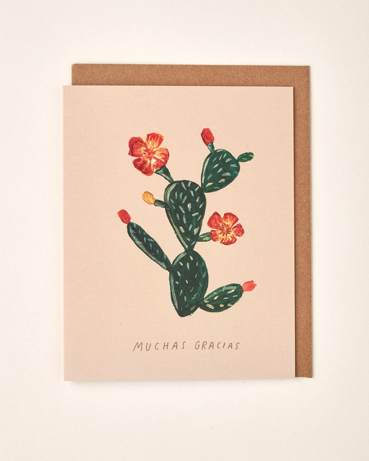 Muchas Gracias Cactus Greeting Card