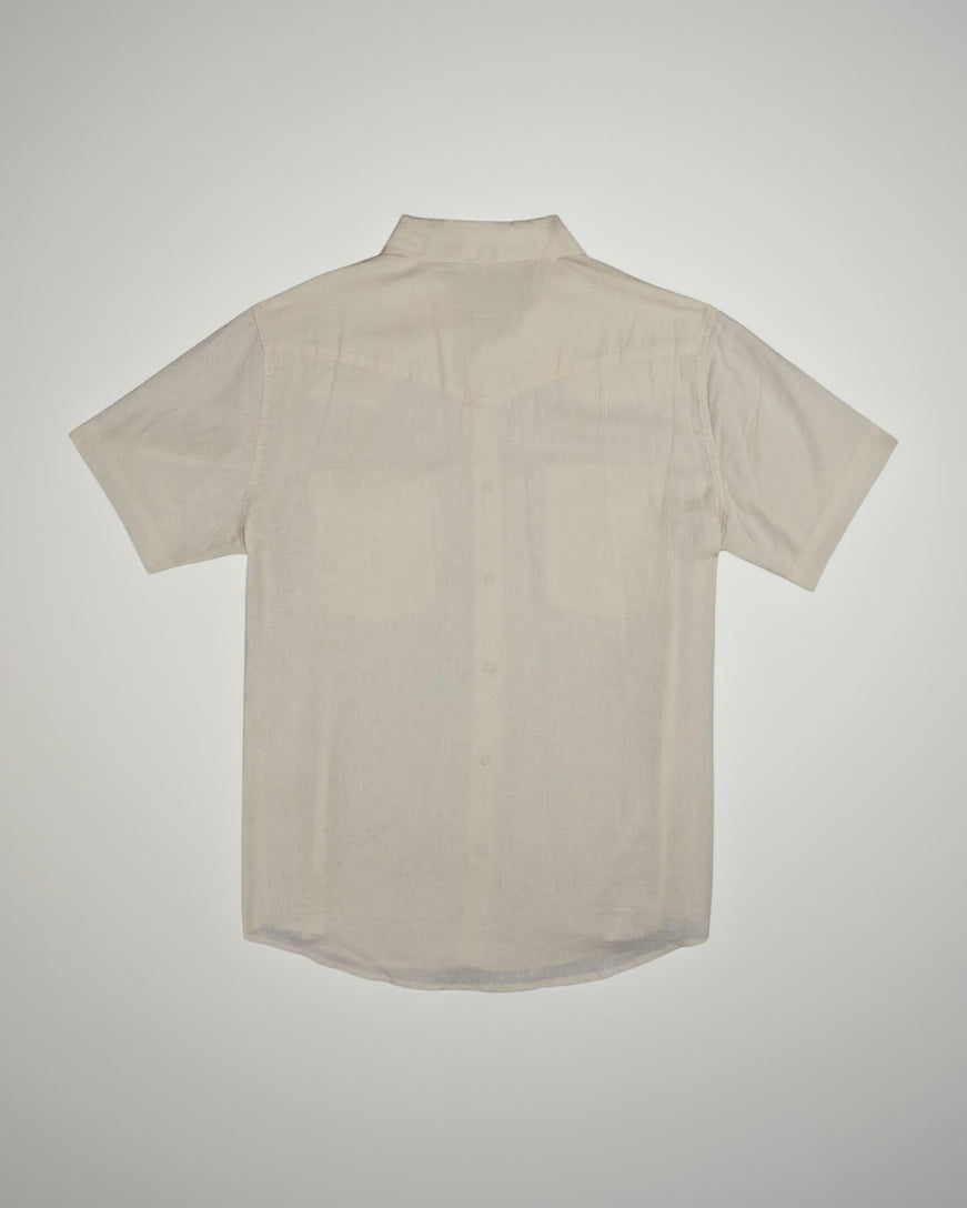 The Wyatt Pearl Snap - Bone