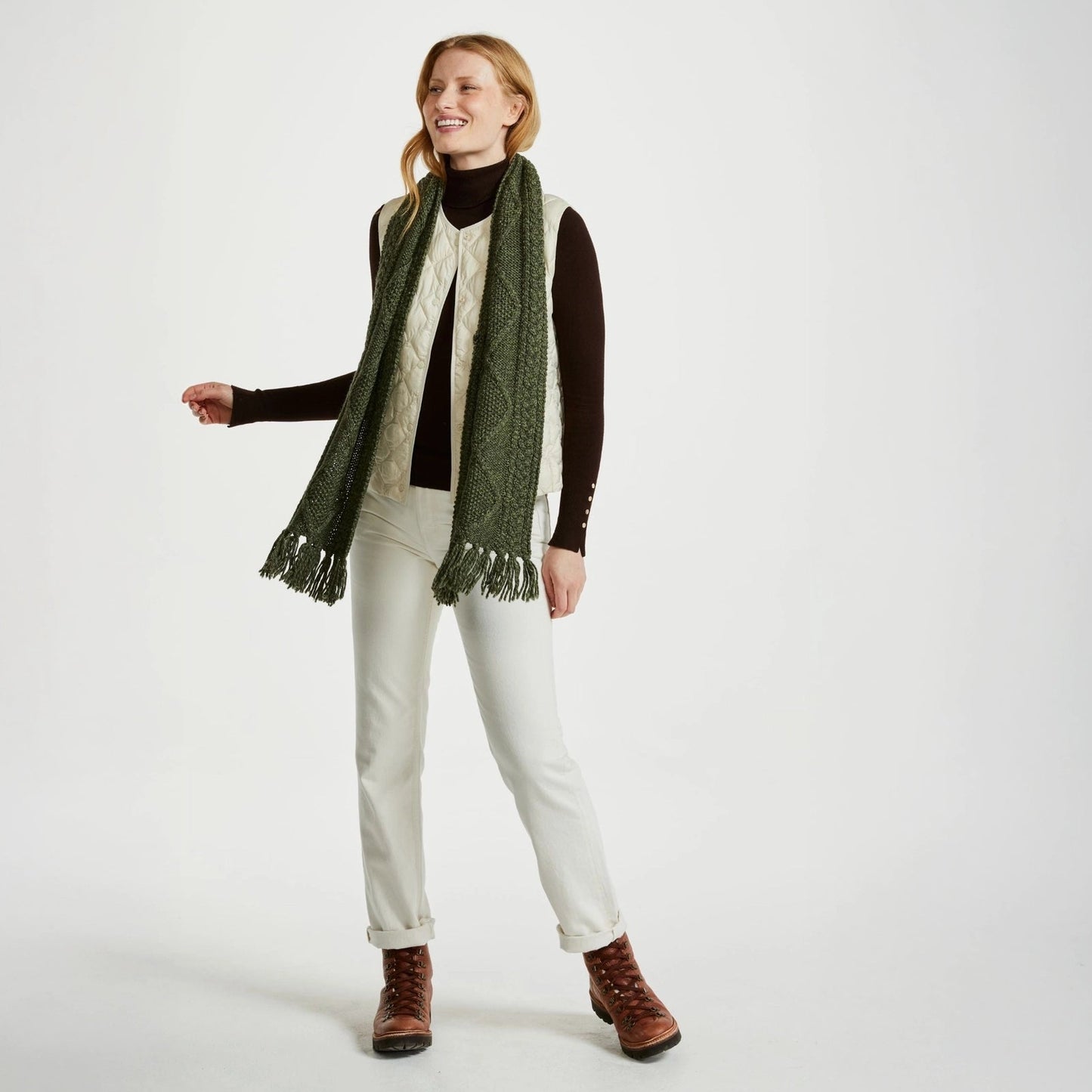 Kinard Aran Scarf - Green