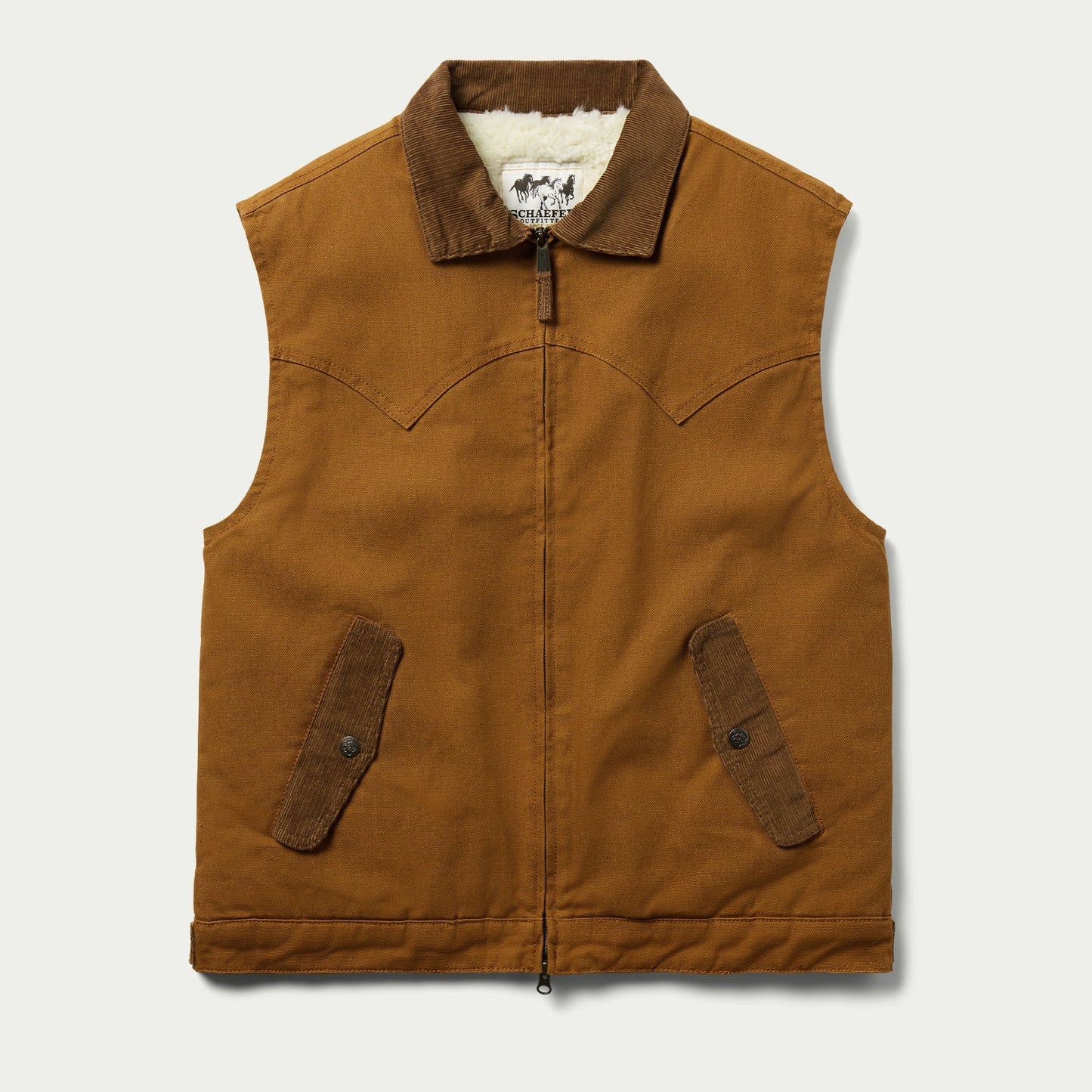 Canvas Vest with Sherpa Lining