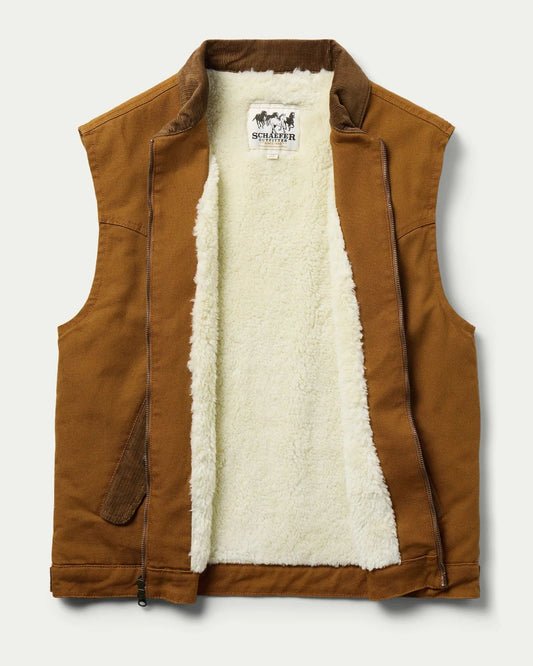 Canvas Vest with Sherpa Lining