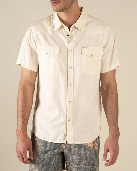 The Wyatt Pearl Snap - Bone