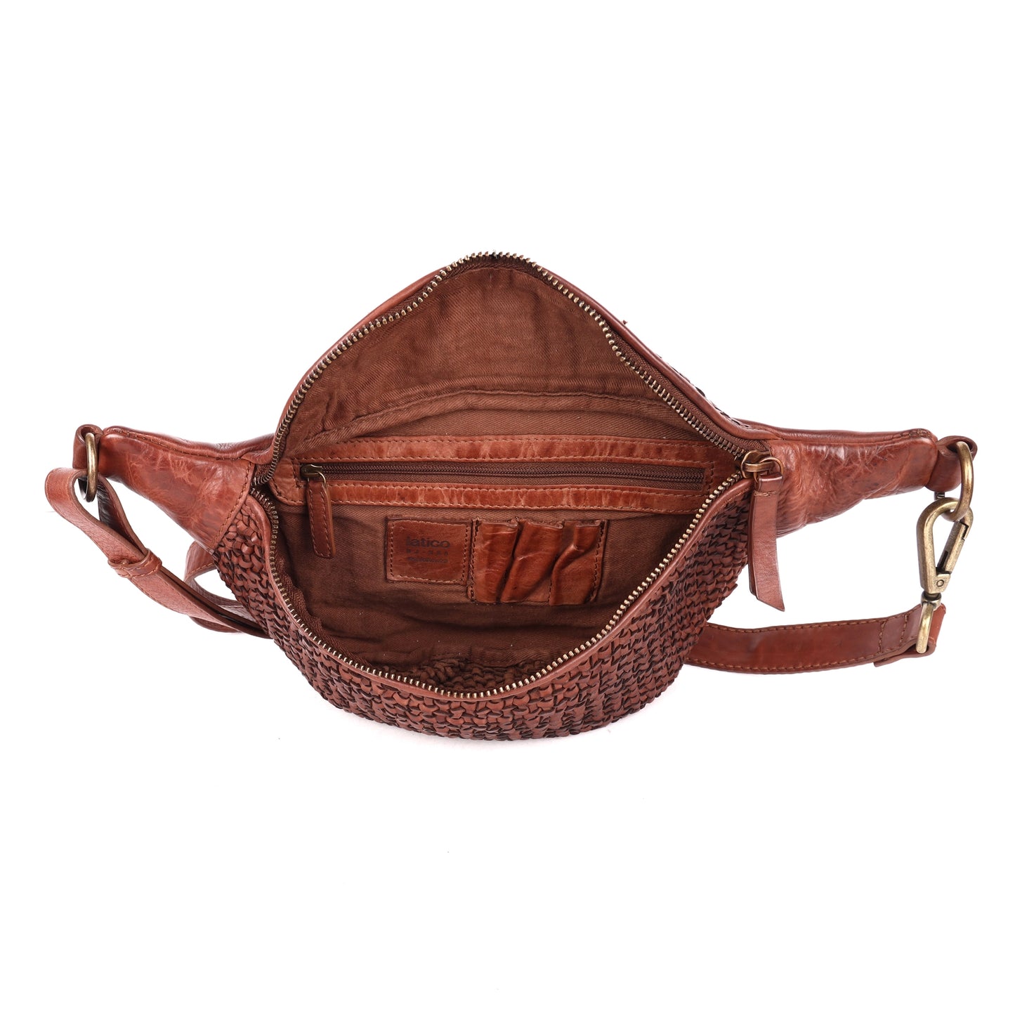 Woven Leather Sling Bag