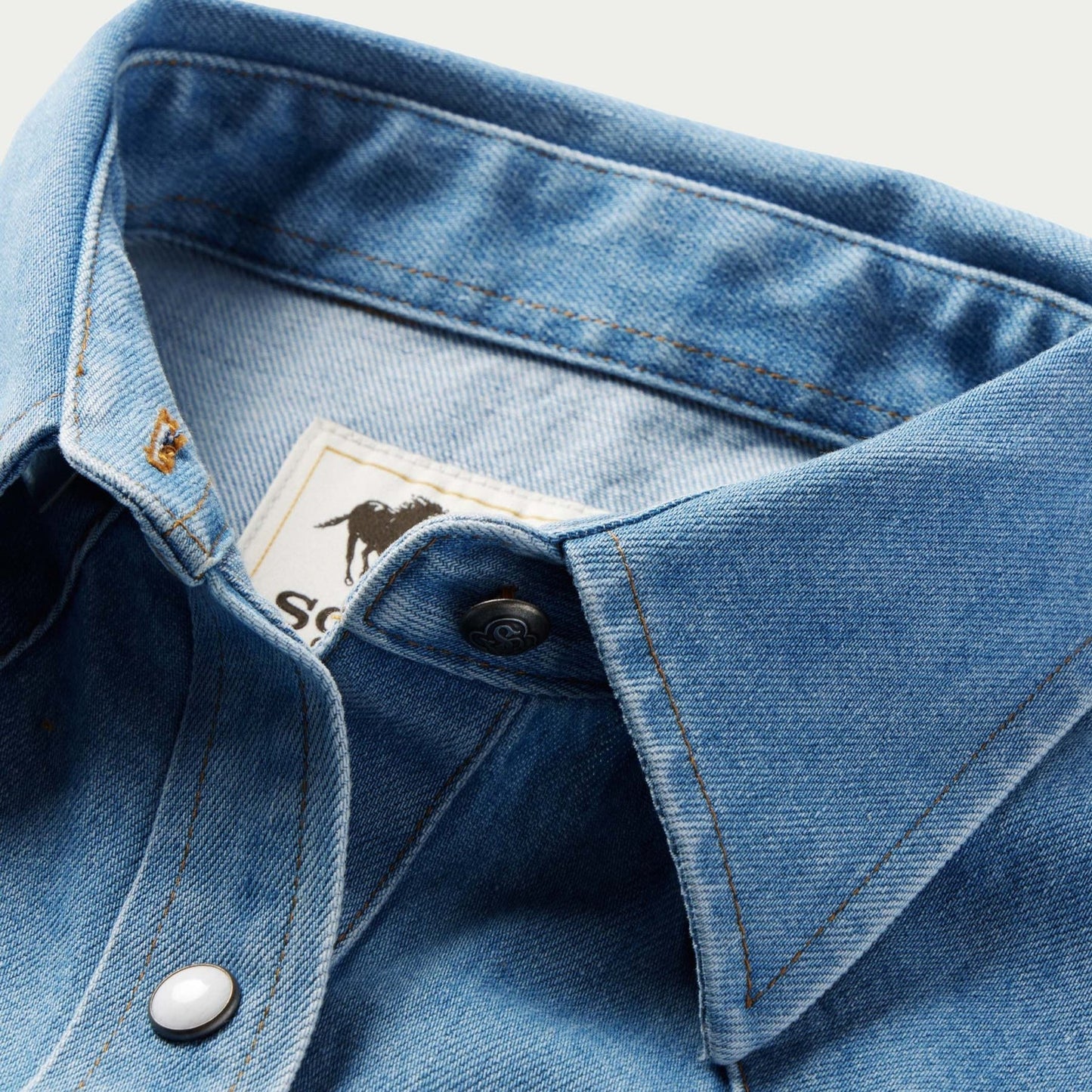 Western Denim Pearl Snap Shirt