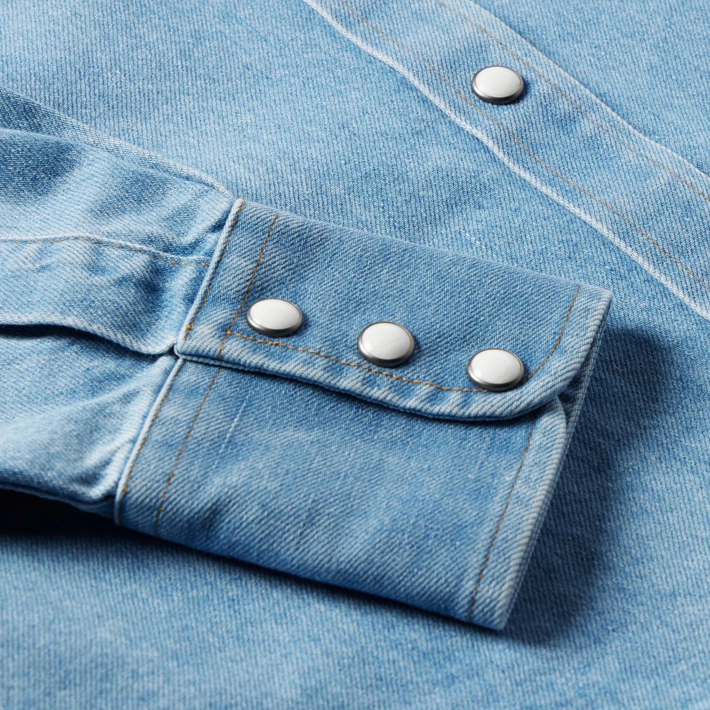 Western Denim Pearl Snap Shirt