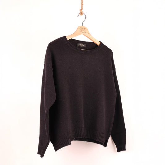 Lambswool Oversized Sweater - Black