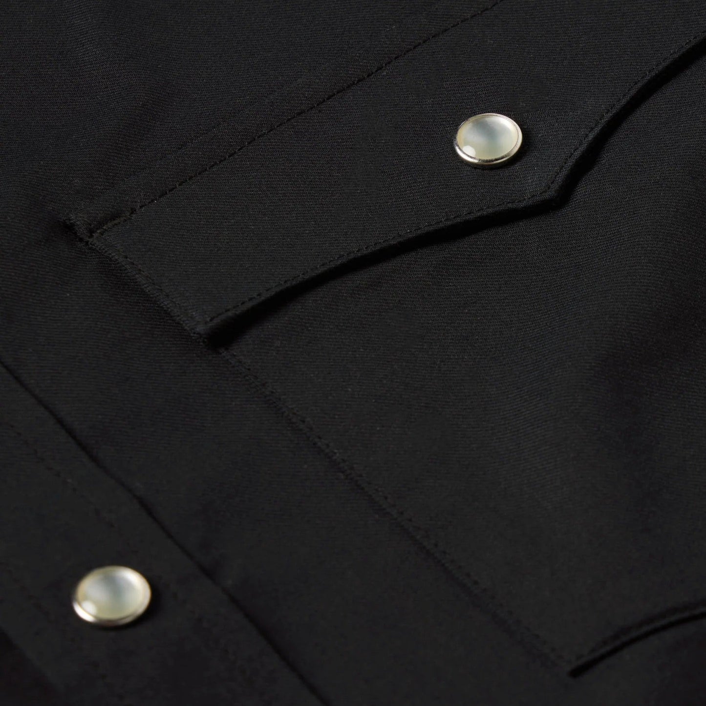 Classic Western Pearl Snap Shirt - Black
