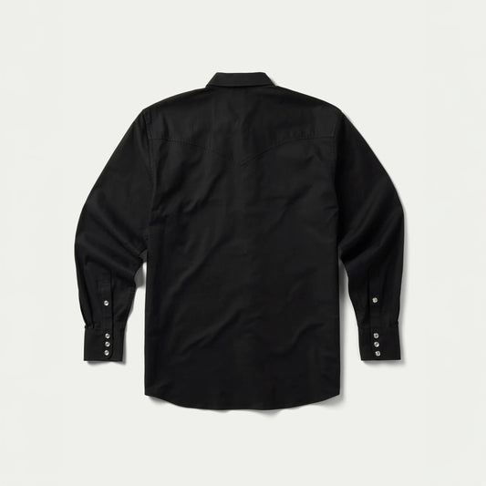 Classic Western Pearl Snap Shirt - Black