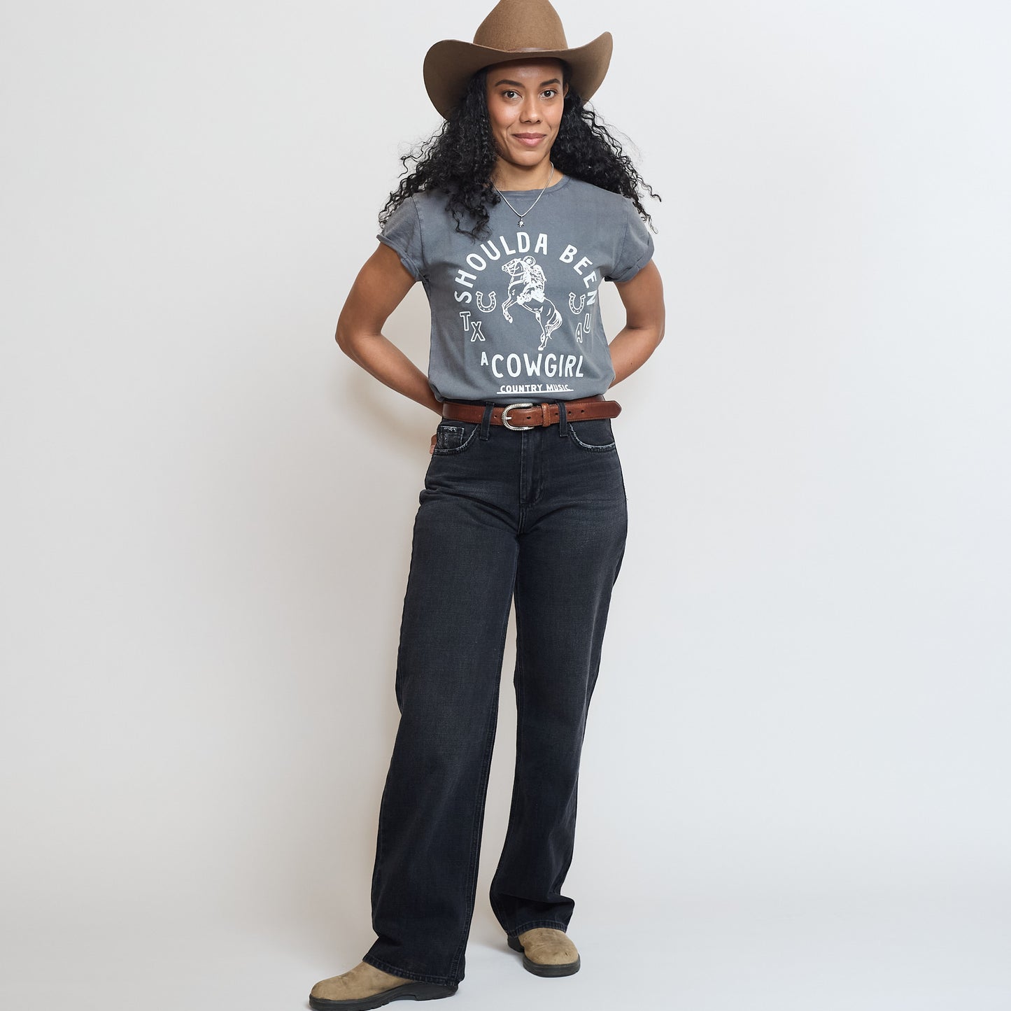 Shoulda Been a Cowgirl - Stonewash Grey