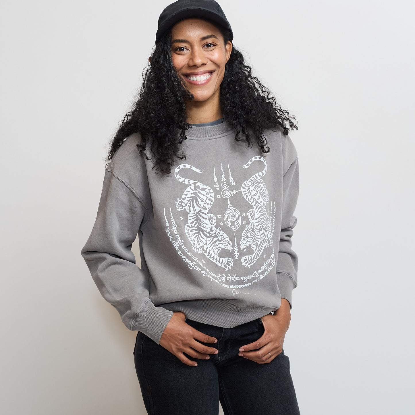 Women's Twin Tigers Sweatshirt - Faded Grey