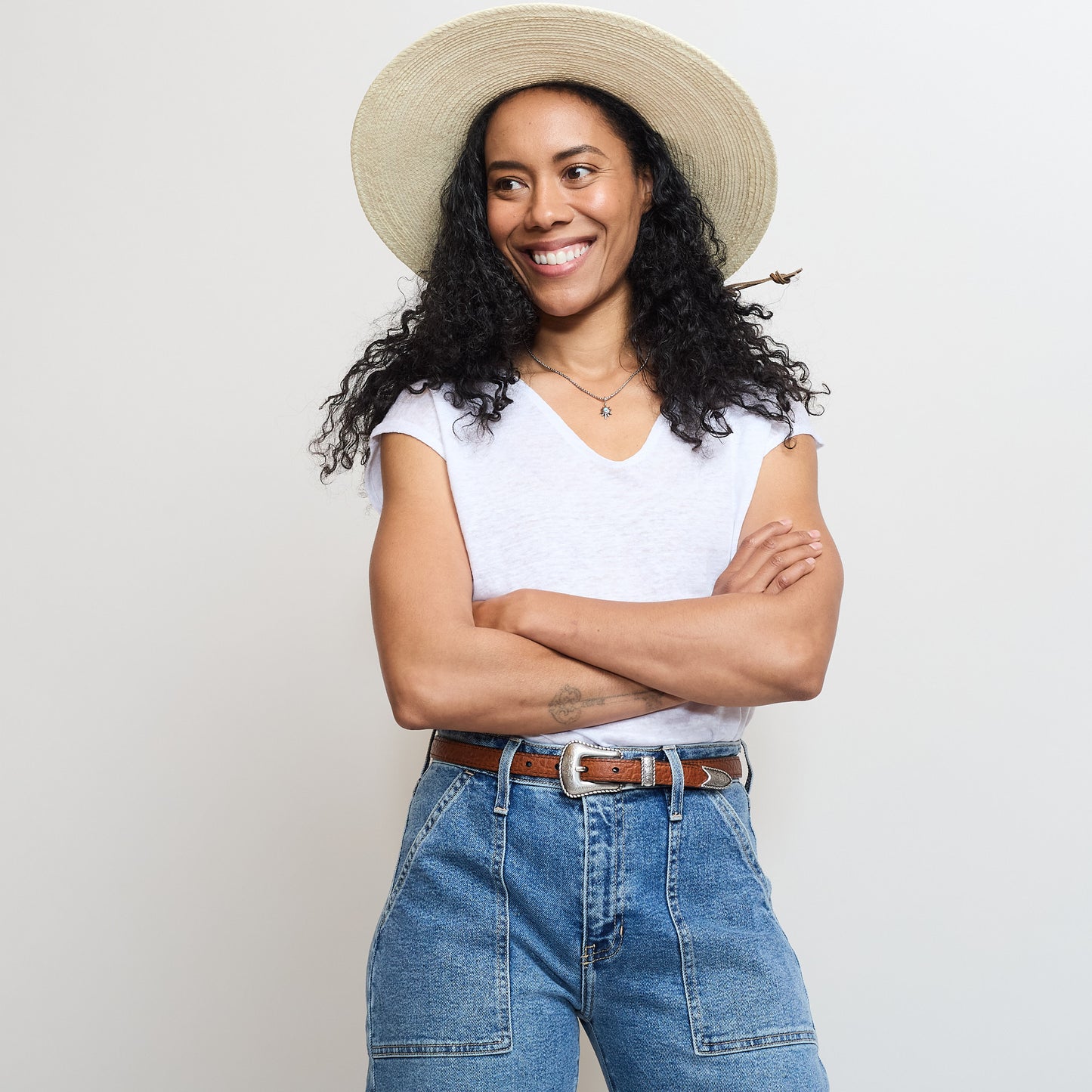 Linen Top - White