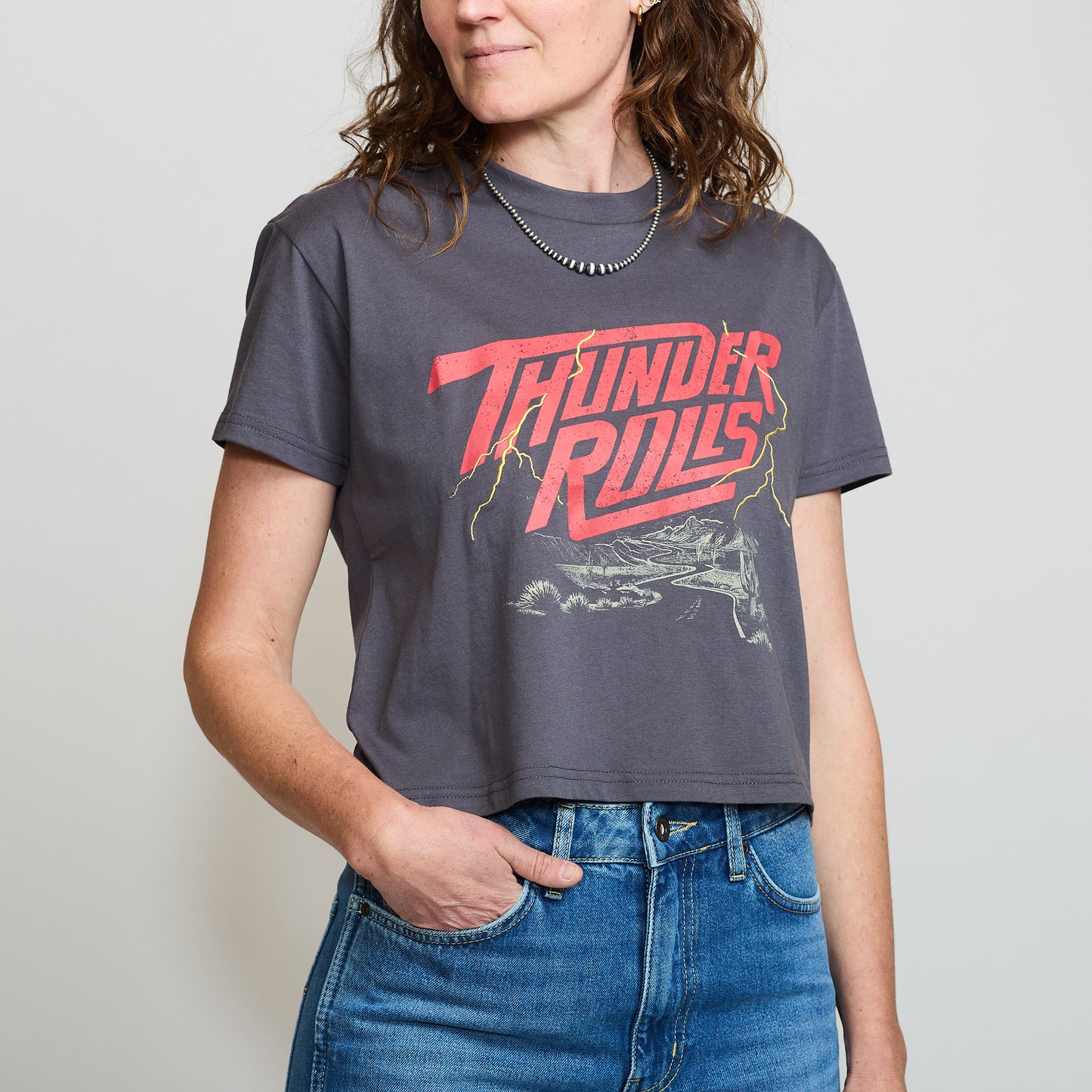 Thunder Rolls Crop Tee
