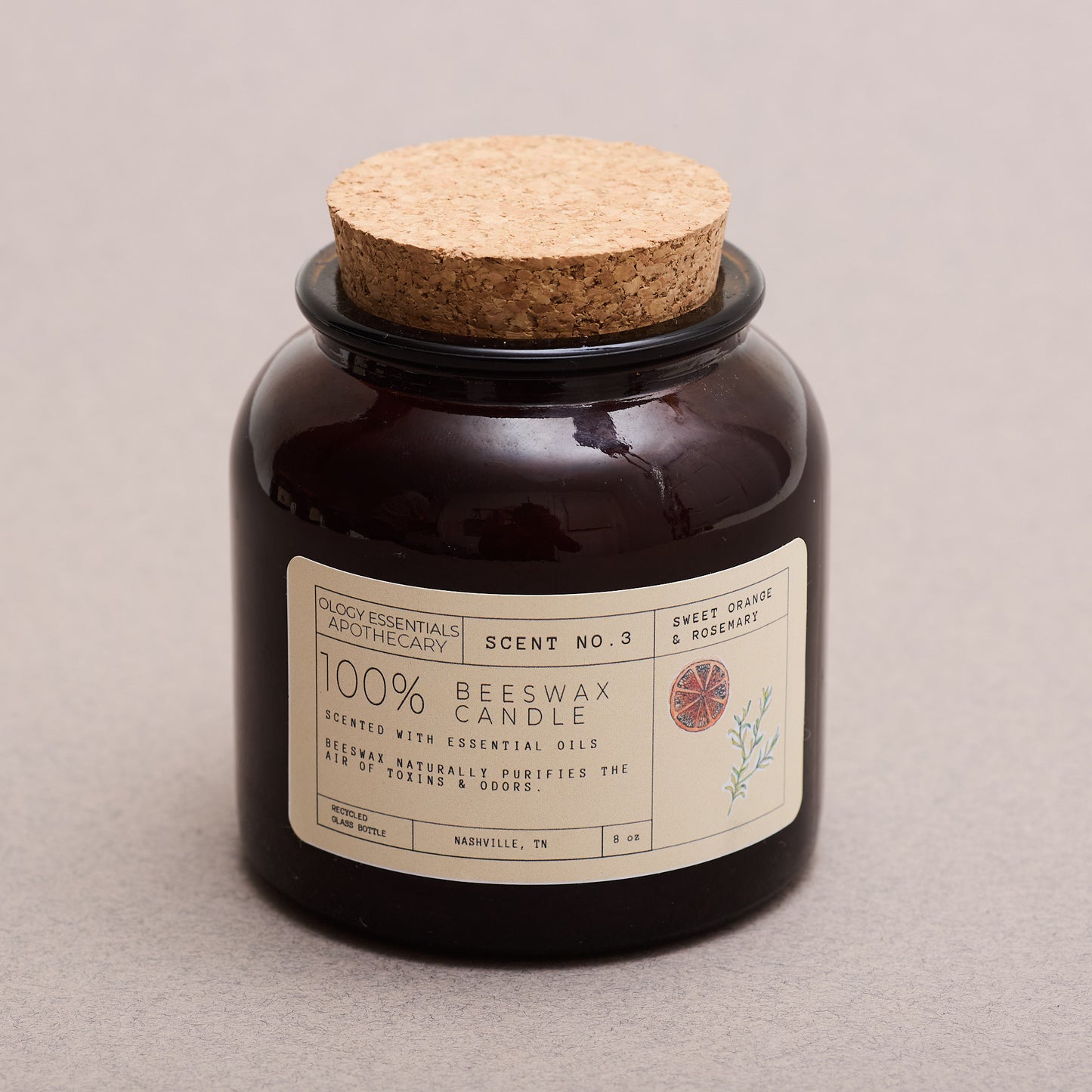 Beeswax Apothecary Candle
