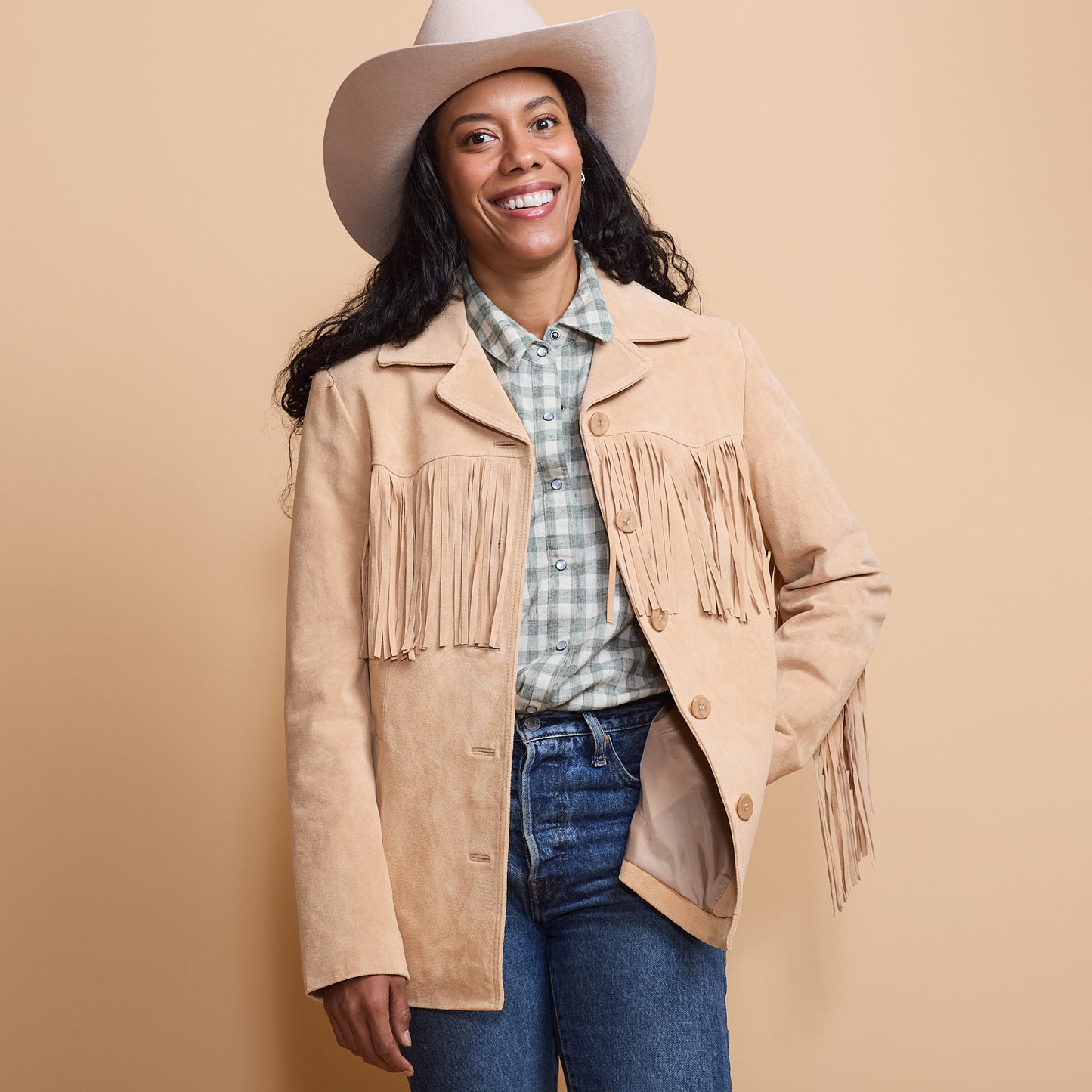 Suede Fringe Jacket