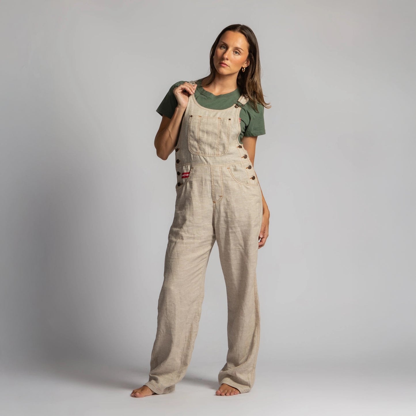 Heritage Flax Linen Overalls
