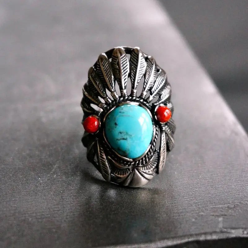 Headdress Turquoise Ring