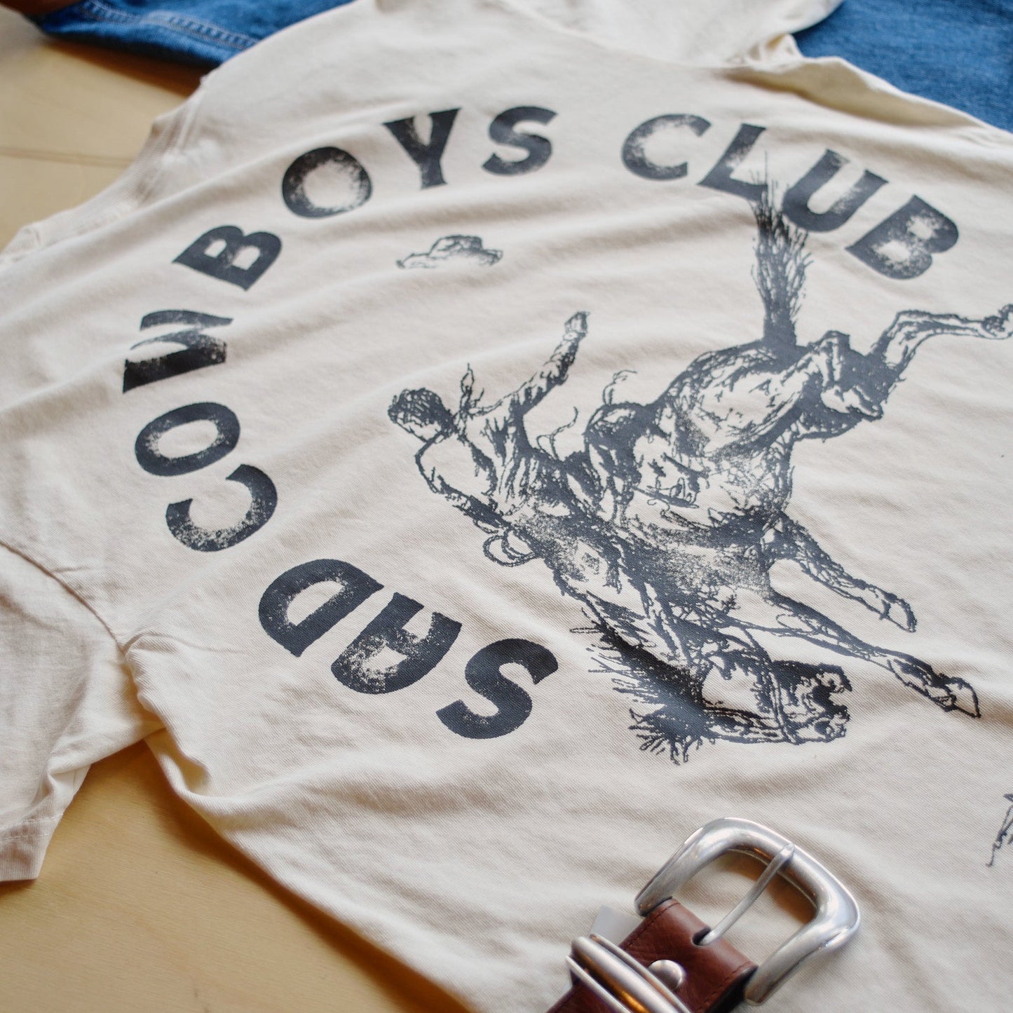 Sad Cowboy Club Tee - Natural