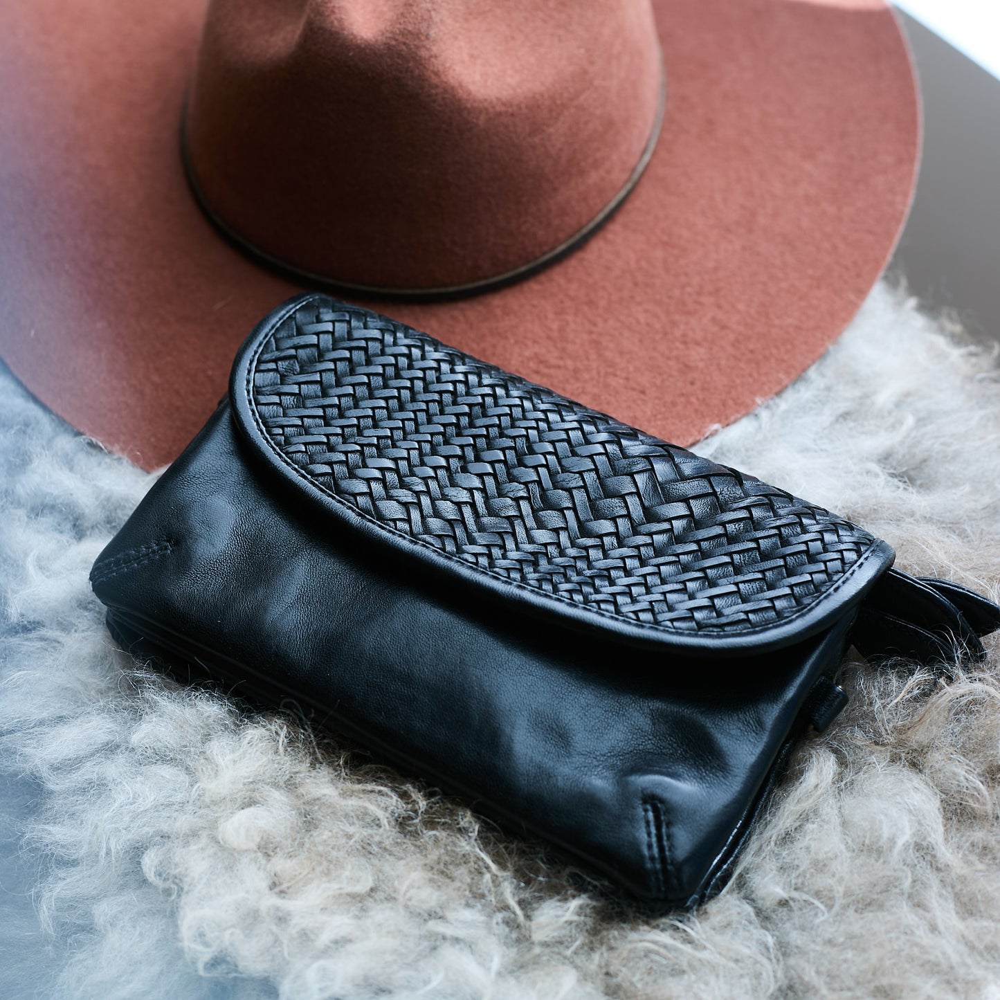 Woven Leather Scully Bag- Small