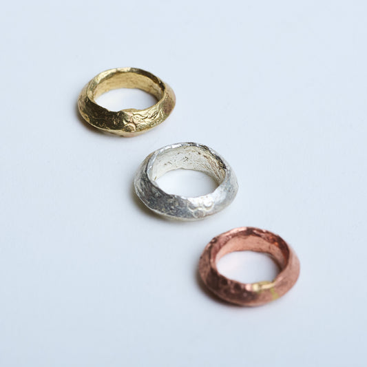 Hand-Hammered Bandana Ring