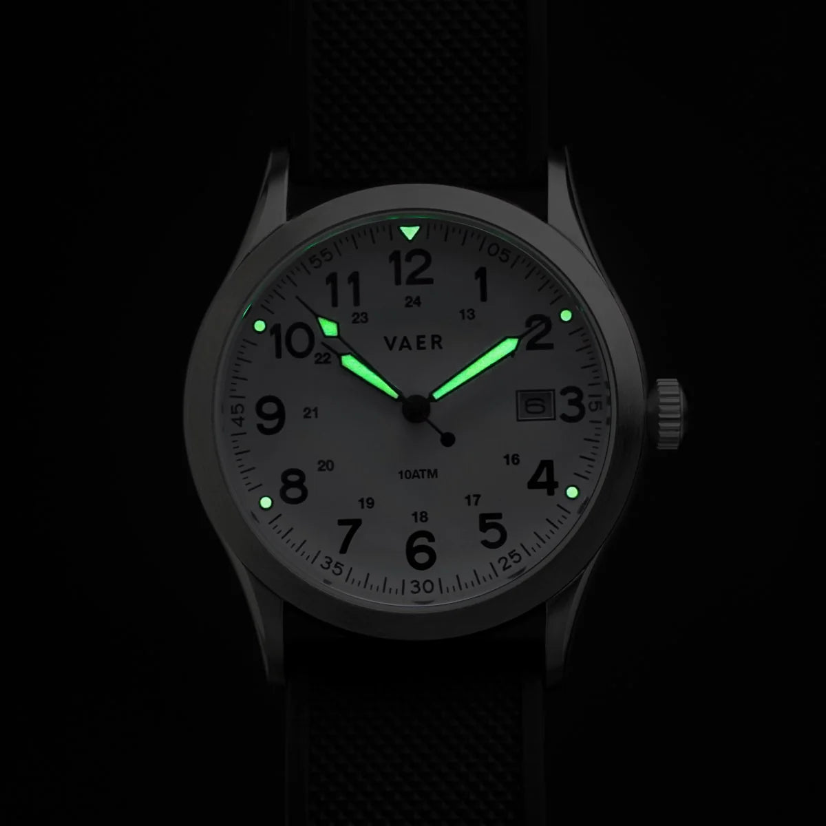VAER Watch S3 Calendar Field White - 36mm Quartz