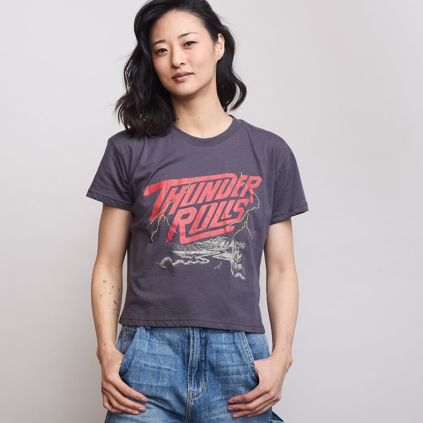 Thunder Rolls Crop Tee