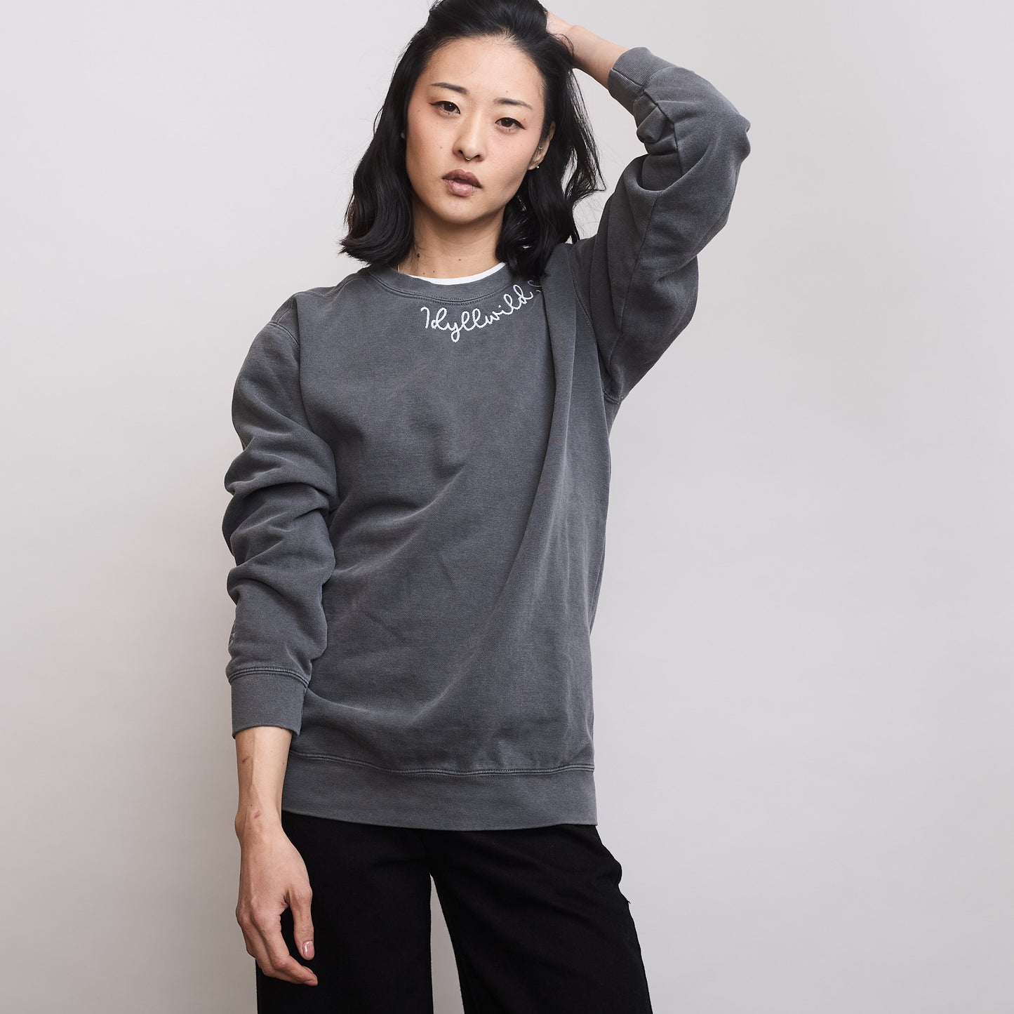 Idyllwild Chainstitch Sweater - Gray