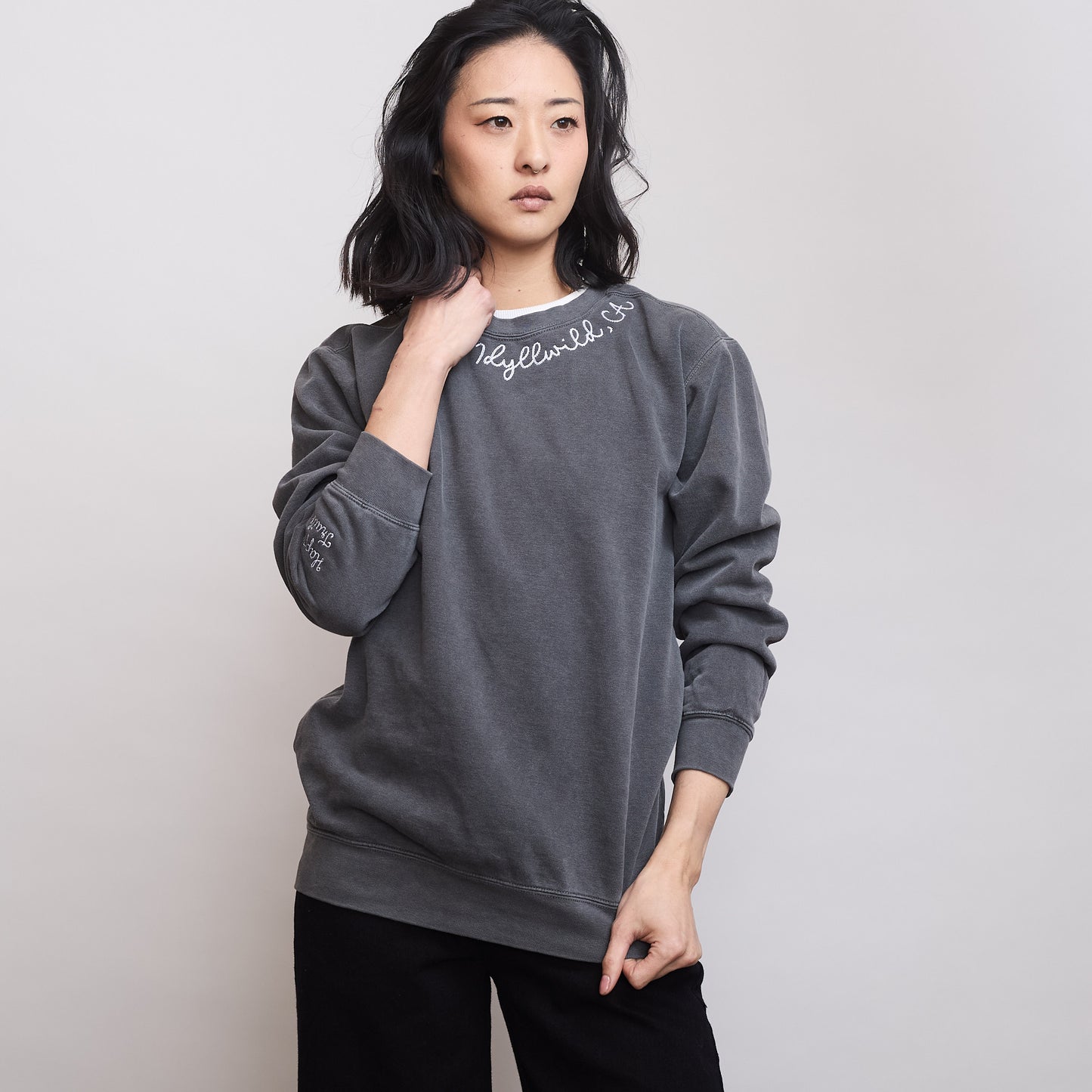 Idyllwild Chainstitch Sweater - Gray