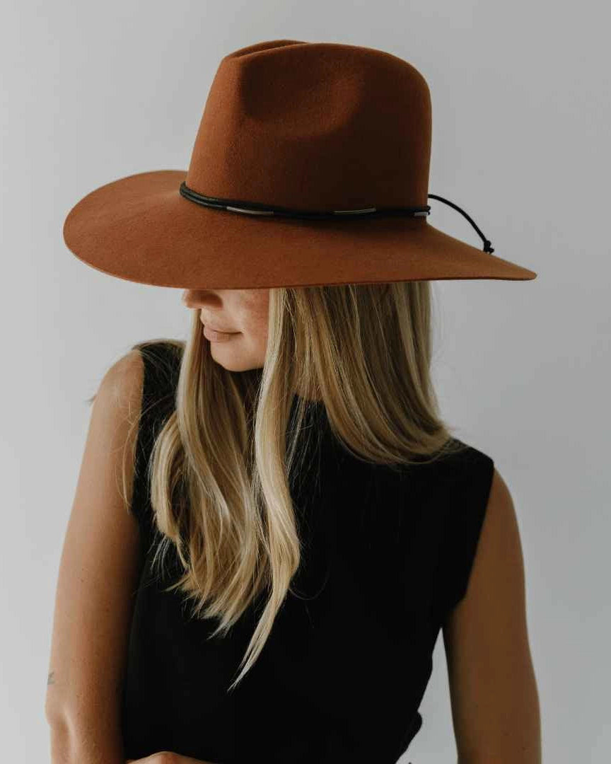 Emma Wide Brim Fedora Hat