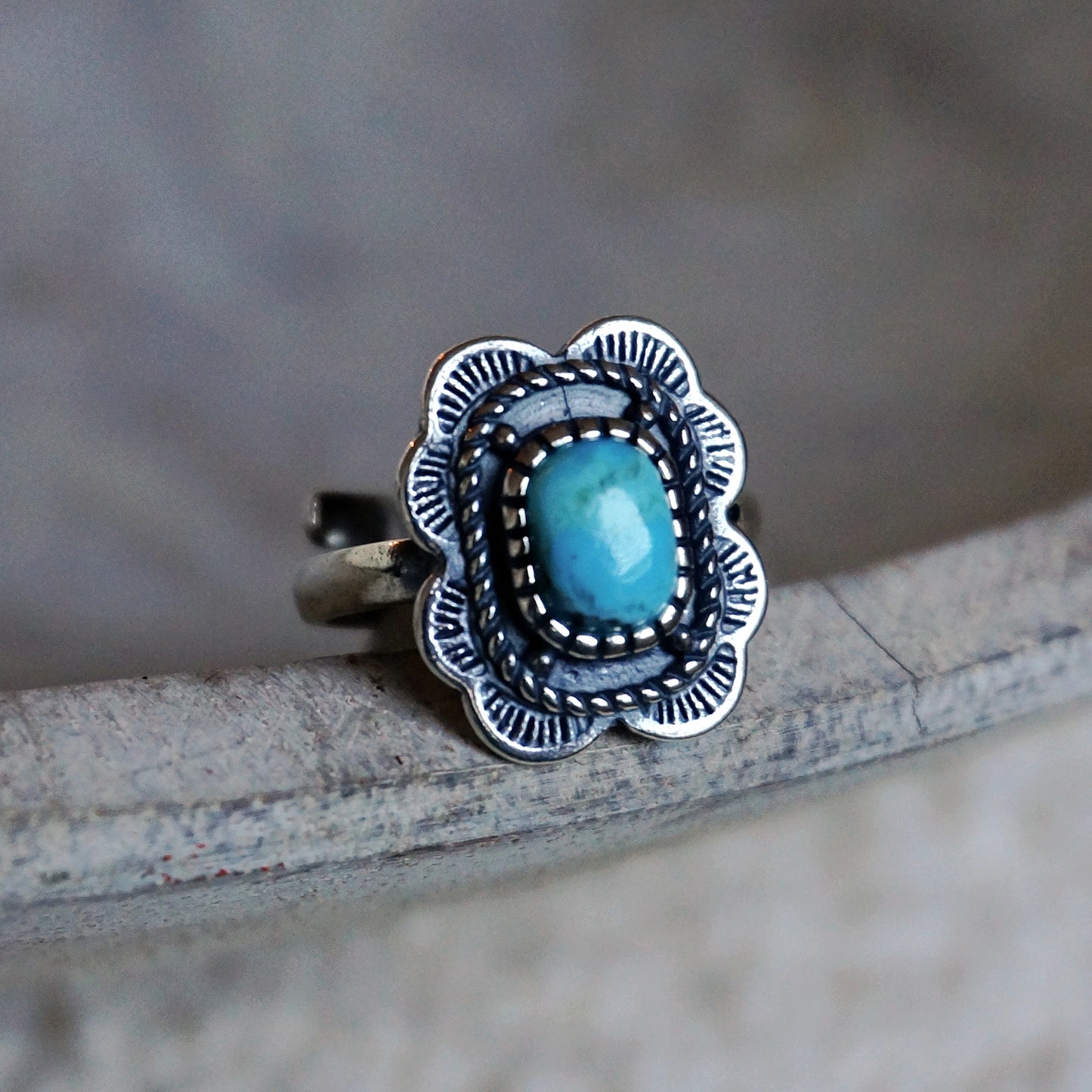 Asia Solitaire Turquoise Ring