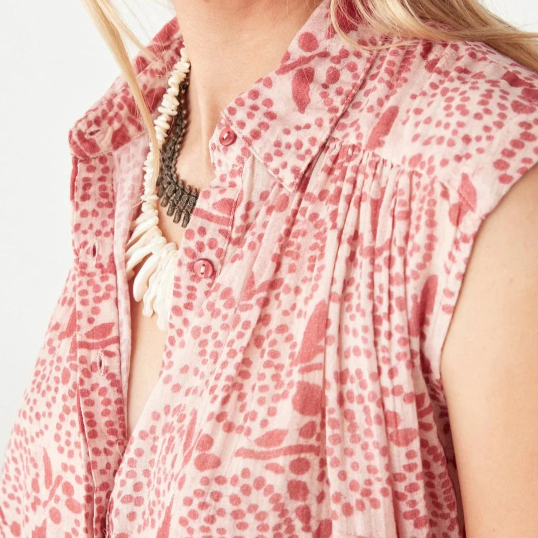 Lea Blouse - Pink Martini