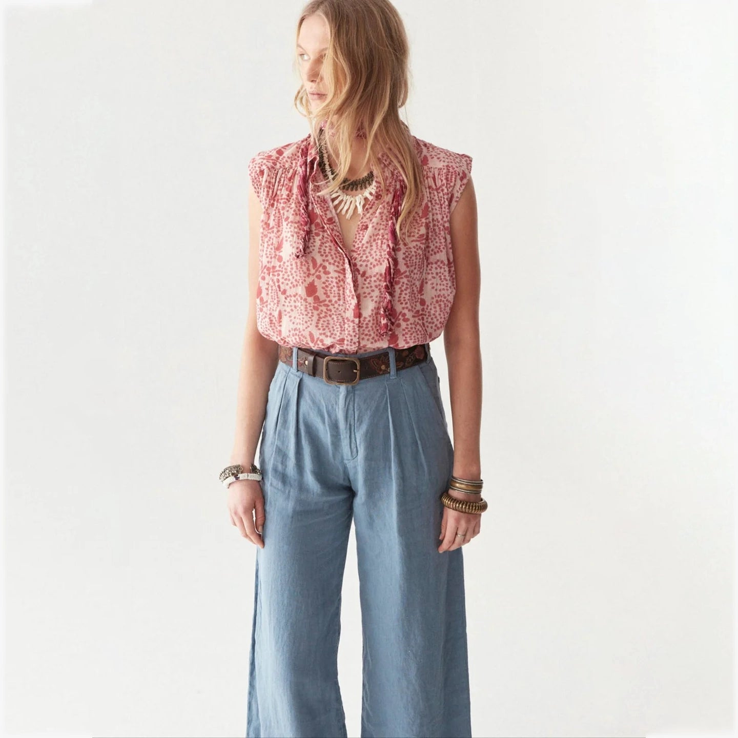Lea Blouse - Pink Martini