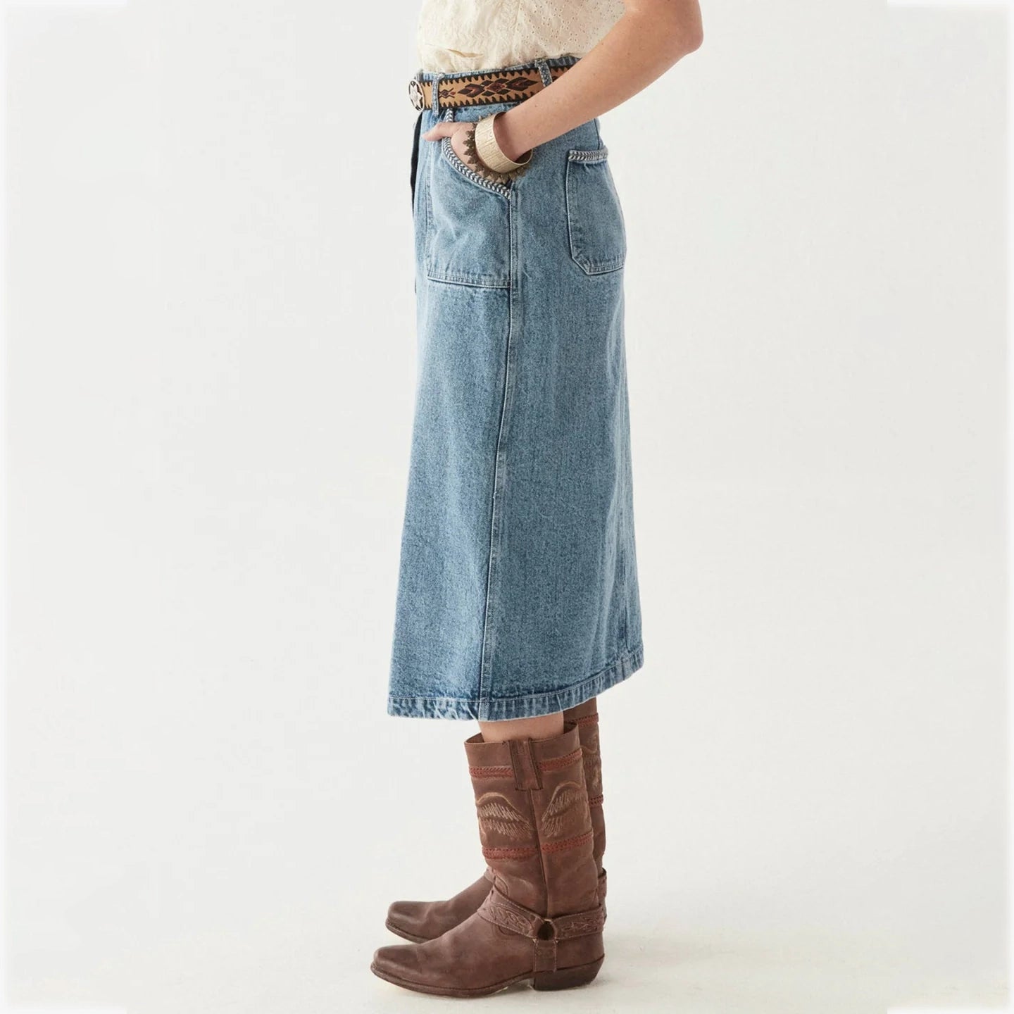 Parton Skirt - Western Blue