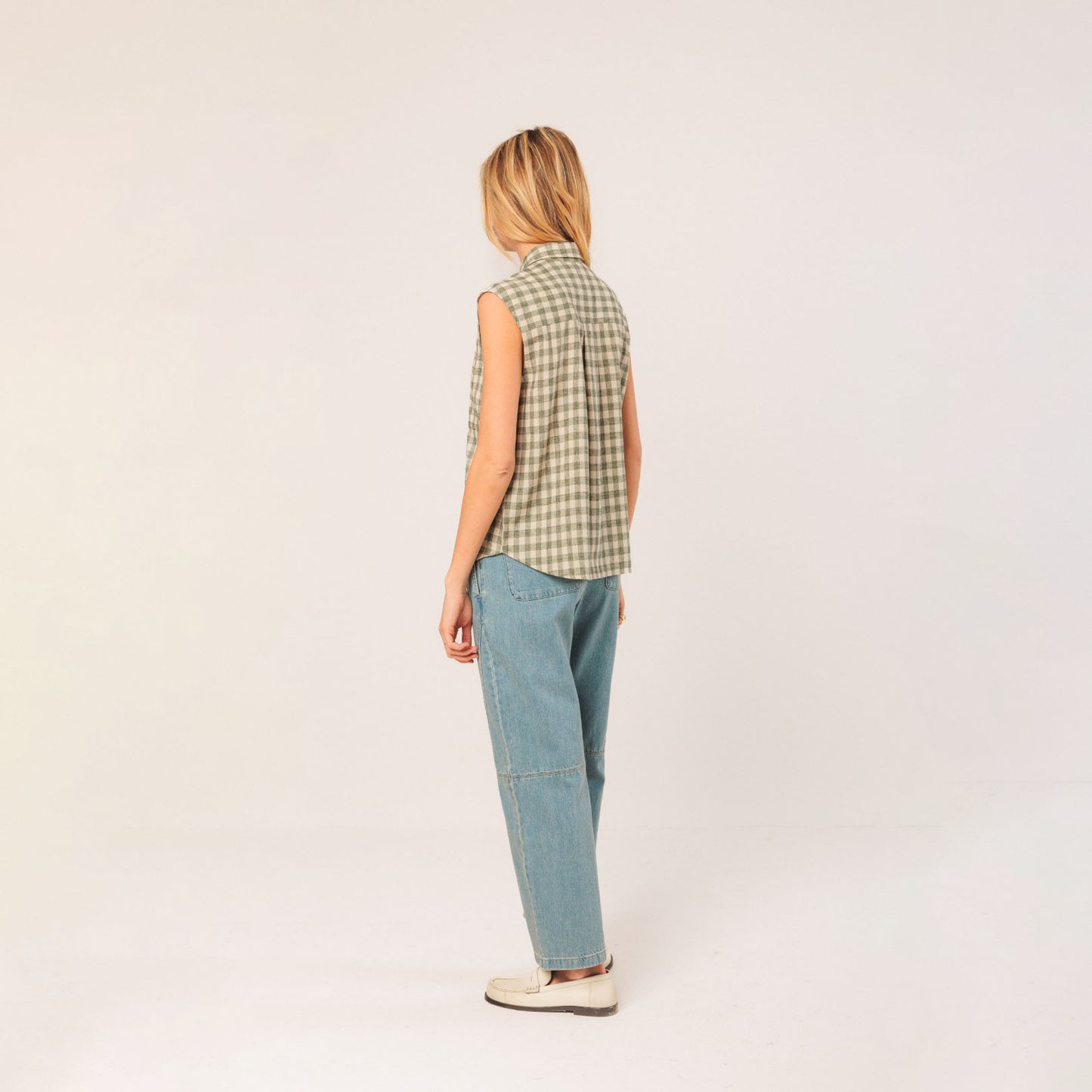 Denim Carrot Pants - Super Stone