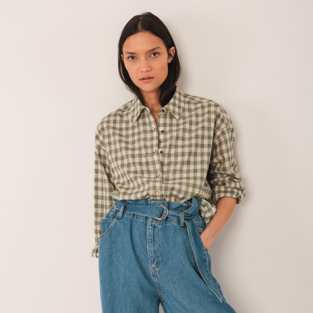 Checkered Shirt - Khaki