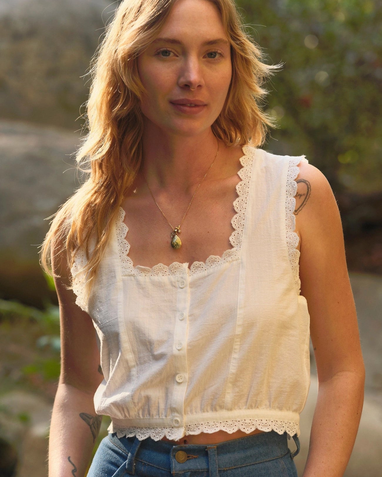 Helena Eyelet Top