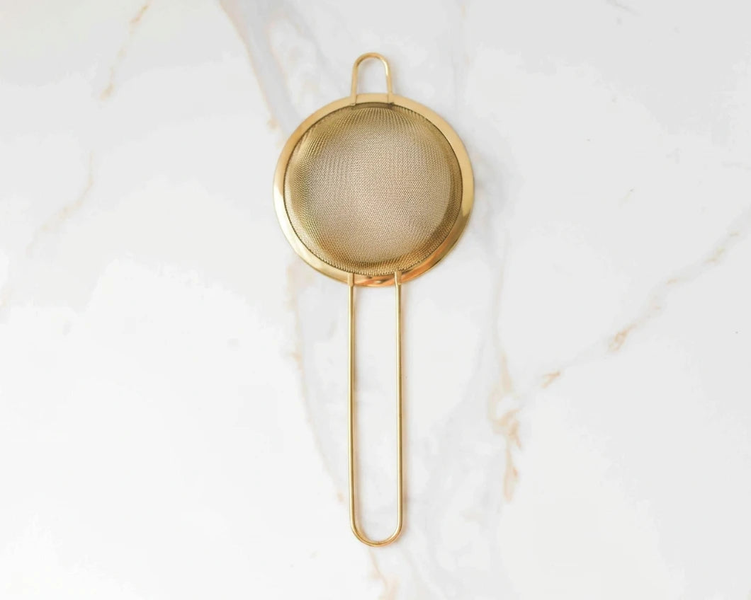 Stainless Steel Gold Mesh Strainer Sifter